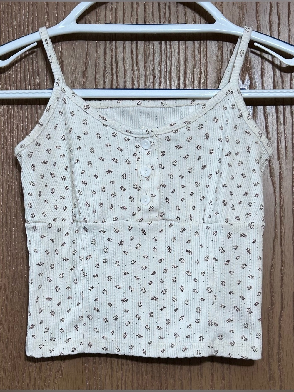 Acubi Club Ribbed Floral Ditsy Tank Top